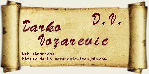 Darko Vozarević vizit kartica